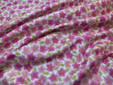 Hibiscus Hummingbird Light Pink Floral Lewis & Irene Cotton Fabric