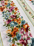 Bloom On by Maywood Studio 100% Cotton Fabric - Floral Stripe
