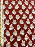 Merry Little Christmas Santa Heads Red by Riley Blake My Mind's Eye 100% Cotton Fabric Retro Christmas