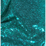 Emerald Green - Sequin Spangle Sewn on Mesh Fabric 18"x27"