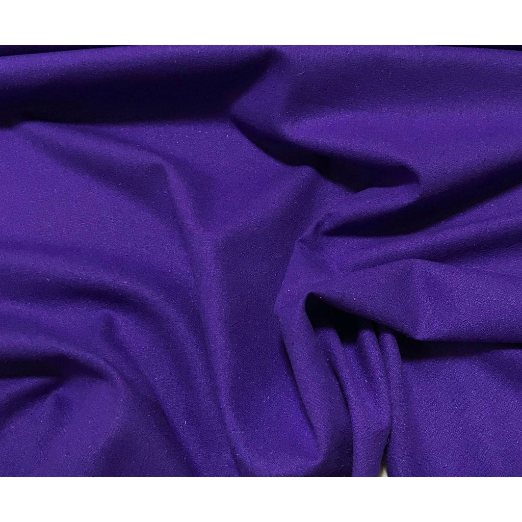Remnant Sale 18"x22" - ROYAL PURPLE Raw Silk NOIL Fabric