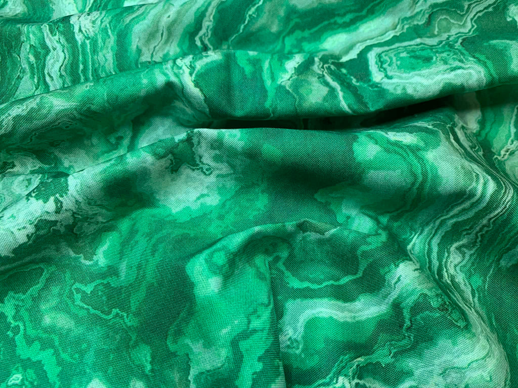 Green Wave Texture, Tranquil Waters by Deborah Edwards for Northcott Cotton Fabric DP27210-76