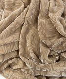 Golden Brown Floral - Hand Dyed Burnout Silk Velvet