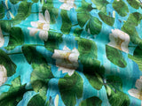 Water Lilies Turquoise, Tranquil Waters by Deborah Edwards for Northcott Cotton Fabric DP27208-68