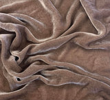 Warm Taupe - Silk Velvet Fabric