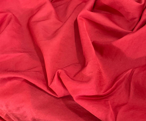 Cherry Red - Hand Dyed Silk/Cotton Satin