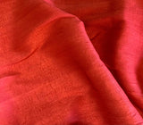 Scarlet Red - Hand Dyed Silk Dupioni