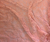 Pink Peach Floral - Hand Dyed Burnout Silk Velvet