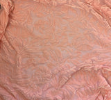 Pink Peach Floral - Hand Dyed Burnout Silk Velvet