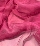 Pomegranate Pink - 3mm Hand Dyed Silk Gauze Chiffon