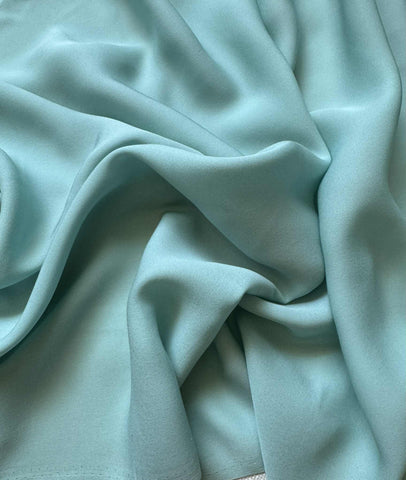 Robin's Egg Blue Green - 16mm Silk Crepe Georgette Chiffon Fabric