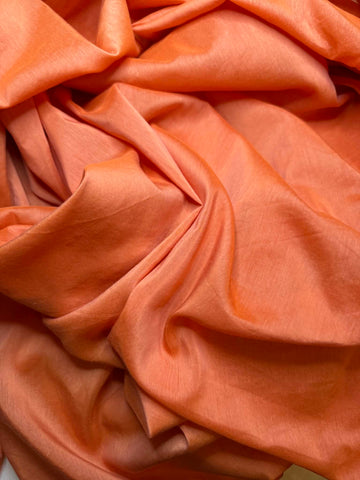 Blood Orange - Hand Dyed Silk/Cotton Voile