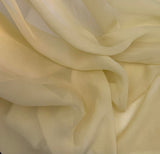 Butter Yellow - Hand Dyed Soft Silk Organza