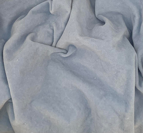 Hand Dyed French Blue - Cotton Velveteen Fabric