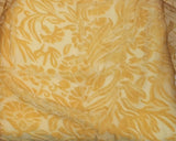 Gold Floral - Hand Dyed Burnout Silk Velvet