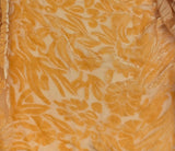 Saffron Orange Floral - Hand Dyed Burnout Silk Velvet