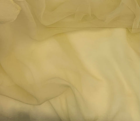 Butter Yellow - 3mm Hand Dyed Silk Gauze Chiffon