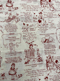 All My Heart by Riley Blake J Wecker Frisch 100% Cotton Fabric Retro  Valentine's Day