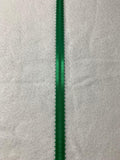 Emerald Green Double Sided Satin Ribbon Picot Edge - 7/16" wide - 5 Yards