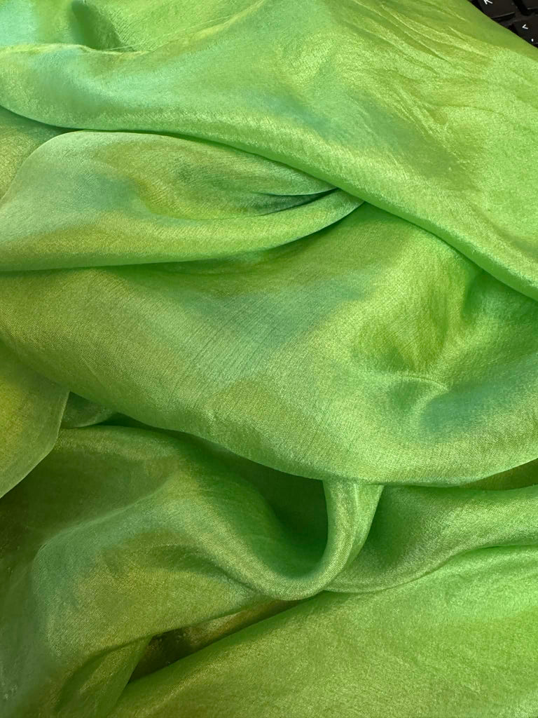 Apple Green - Hand Dyed Silk Habotai