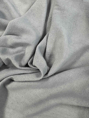 Pearl Gray - Hand Dyed Poplin Gauze Silk Noil