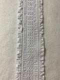 Vintage Smocked & Pleated White Trim 2-3/8" wide