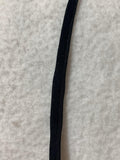 Black Gauzy Cotton Tubular Spaghetti Strap Cording Trim - 1/4" x 10 Yards