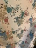 Gold Mums Floral - Faux Silk Brocade Jacquard Fabric