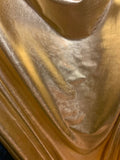 Metallic Gold Foil Lame` Stretch Knit Fabric - 16"x55" Remnant