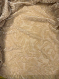 Golden Brown Floral - Hand Dyed Burnout Silk Velvet