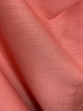 Salmon Coral Linen & Rayon Blend Fabric