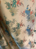 Gold Mums Floral - Faux Silk Brocade Jacquard Fabric