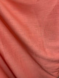 Salmon Coral Linen & Rayon Blend Fabric