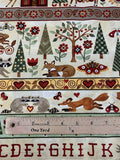 For the Love of Nature - Pearl Forest Border Stripe - Riley Blake Cotton Fabric