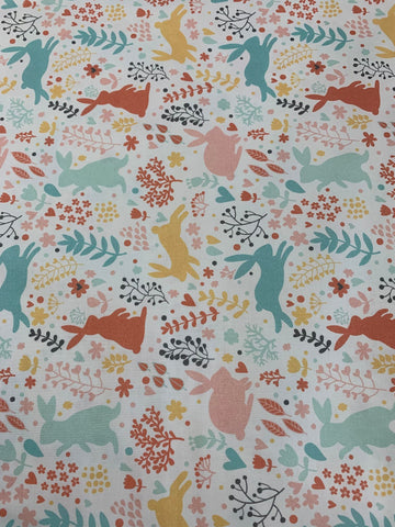 Easter Bunny Hop Multi Main - Paintbrush Studio Cotton Fabric