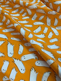 Pick-a-Boo Ghosts on Orange - Spooky ’n Sweet by Art Gallery 100% Cotton Fabric