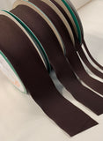 Chocolate Brown 100% Rayon Petersham Ribbon (5 Widths to choose from)