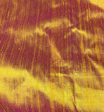 Iridescent Sunrise Gold & Pink - Silk Dupioni Fabric