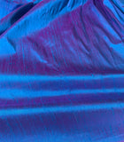 Iridescent Turquoise Blue & Magenta - Silk Dupioni Fabric