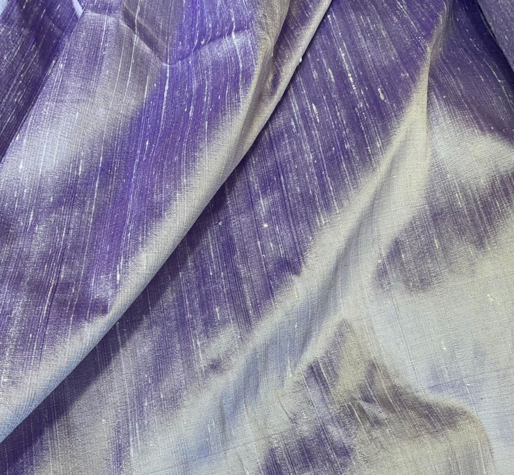 Icy Lavender Purple - Iridescent Silk Dupioni Fabric