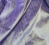 Icy Lavender Purple - Iridescent Silk Dupioni Fabric