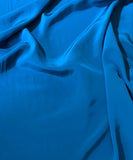 Peacock Teal Blue - 16mm Silk Crepe de Chine Fabric