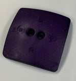 Large Royal Purple Square Plastic Button - 60mm / 2 1/4" - Dill Buttons Brand