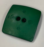 Large Emerald Green Square Plastic Button - 60mm / 2 1/4" - Dill Buttons Brand