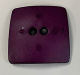 Large Eggplant Purple Square Plastic Button - 60mm / 2 1/4" - Dill Buttons Brand