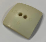 Large Ivory Square Plastic Button - 60mm / 2 1/4" - Dill Buttons Brand