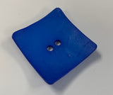 Large Royal Blue Square Plastic Button - 60mm / 2 1/4" - Dill Buttons Brand