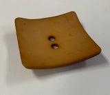 Large Toffee Brown Square Plastic Button - 60mm / 2 1/4" - Dill Buttons Brand