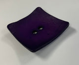 Large Royal Purple Square Plastic Button - 60mm / 2 1/4" - Dill Buttons Brand