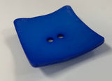 Large Royal Blue Square Plastic Button - 60mm / 2 1/4" - Dill Buttons Brand